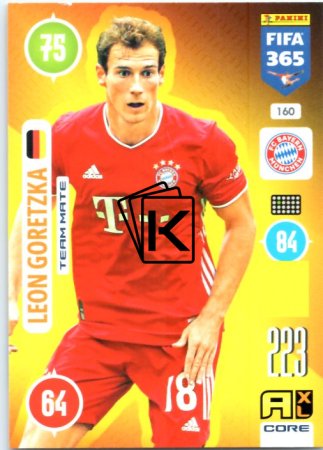 fotbalová karta Panini Adrenalyn XL FIFA 365 2021 Team Mate 160 Leon Goretzka FC Bayern Munchen