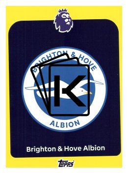 fotbalová kartička 2025-26 Topps  Premier League 73 Brighton & Hove Albion Logo-PARALLEL Yellow