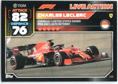 2022 Topps Formule 1Turbo Attax F1 Live Action 2021 236 Charles Leclerc (Ferrari)