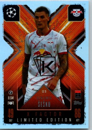 Fotbalová kartička 2024-25 Topps Match Attax EXTRA UEFA Club Competitions Limited Edition LE 9.  Benjamin Šeško (RB Leipzig)