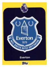 fotbalová kartička 2025-26 Topps  Premier League 127 Everton Logo-PARALLEL Yellow