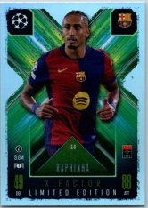 Fotbalová kartička 2024-25 Topps Match Attax EXTRA UEFA Club Competitions Limited Edition LE 6.  Raphinha (FC Barcelona)