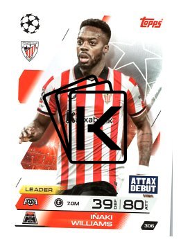 fotbalová kartička 2025-26 Topps Match Attax UCC 306 Iñaki Williams (Athletic Club)