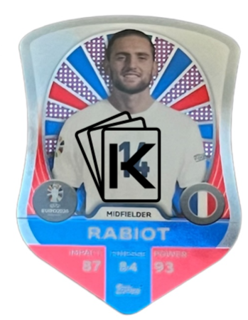fotbalová karta Topps Match Attax EURO 2024 Chrome Elite Shield SC3 Adrien Rabiot (France)