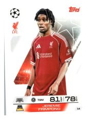 fotbalová kartička 2025-26 Topps Match Attax UCC 14 Jeremie Frimpong (Liverpool)