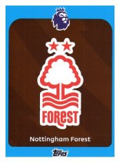 fotbalová kartička 2025-26 Topps  Premier League 235 Nottingham Forest Logo-PARALLEL Blue