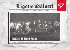fotbalová kartička 2023 Sportzoo Dekády Ligové události U-001 ZALOŽENÍ SK SLAVIA PRAHA