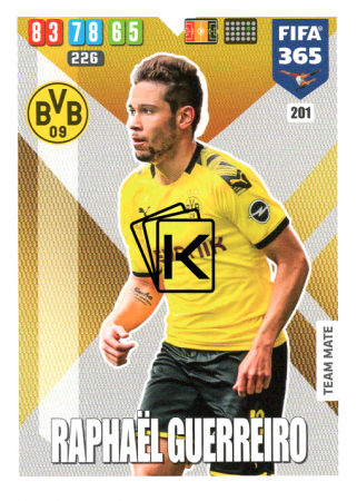 Fotbalová kartička Panini Adrenalyn XL FIFA 365 - 2020 Team Mate 201 Raphael Guerreiro Borussia Dortmund