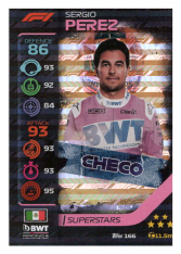 2020 Topps Formule 1 Turbo Attax 166 Race Superstar Sergio Perez BWT Racing Point