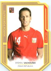 fotbalová kartička 2022 Pro Arena Repre v srdcích Match Portraits Gold MP12 Štěpán Vachoušek /5
