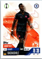 Fotbalová kartička 2024-25 Topps Match Attax EXTRA UEFA Club Competitions Away Kit 60.  Benoît Badiashile (Chelsea FC)
