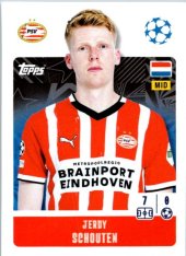 2024-25 Topps Champions League 302 Jerdy Schouten (PSV Eindhoven)