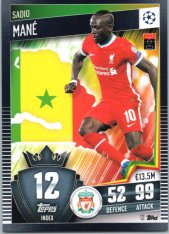 fotbalová kartička 2020-21 Topps Match Attax 101 Champions League 12 Sadio Mané Liverpool
