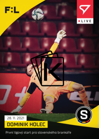fotbalová kartička SportZoo 2021-22 Live L-072 Dominik Holec AC Sparta Praha