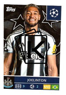 2025-26 Topps Champions League  Newcastle United 317 Joelinton