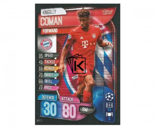 Fotbalová kartička 2019-2020  Topps Champions League Match Attax -  FC Bayern Munchen - Kingsley Coman 11