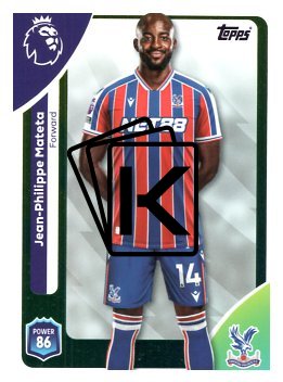 fotbalová kartička 2025-26 Topps  Premier League 123 Jean-Philippe Mateta (Crystal Palace)