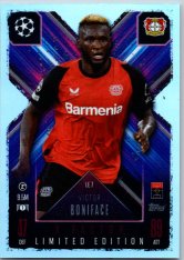 Fotbalová kartička 2024-25 Topps Match Attax EXTRA UEFA Club Competitions Limited Edition LE 7.  Victor Boniface (Bayer 04 Leverkusen)