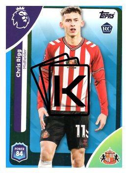 fotbalová kartička 2025-26 Topps  Premier League 349 Chris Rigg (Sunderland)  -  Rookie-PARALLEL Blue