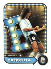 fotbalová kartička 2026 Topps Name in Lights 22 Gabriel Batistuta (Argentina)