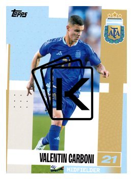 fotbalová kartička 2024-25 Topps Argentina Team Set 12 Valentín Carboni