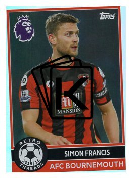 fotbalová kartička 2025-26 Topps  Premier League - Retro Threads -383 Simon Francis (AFC Bournemouth)