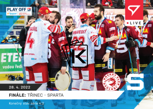 Hokejová kartička SportZoo 2021-22 Live L-136 Finále: Třinec - Sparta /53