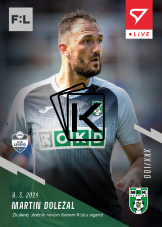 fotbalová kartička 2023-24 SportZoo Fortuna Liga Live L-31 Martin Doležal MFK Karviná