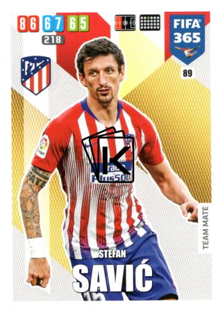 Fotbalová kartička Panini Adrenalyn XL FIFA 365 - 2020 Team Mate 89 Stefan Savic Atletico de Madrid