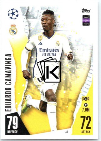 Fotbalová kartička 2023-24 Topps Match Attax UEFA Club Competitions 149 Eduardo Camavinga Real Madrid CF