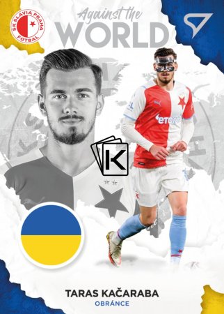 fotbalová kartička 2021-22 SportZoo Fortuna Liga Serie 2 Against the World  AW22 Taras Kačaraba SK Slavia Praha