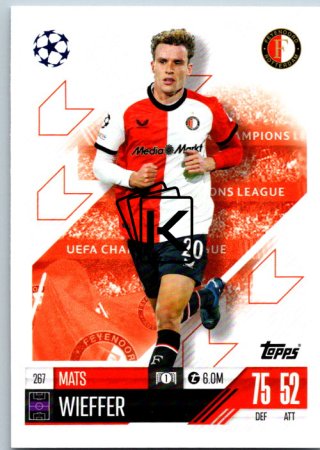fotbalová kartička 2024-25 Topps Match Attax UEFA Club Competitions 267 Mats Wieffer (Feyenoord)