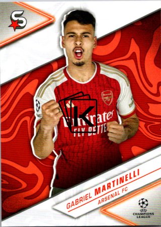Fotbalová kartička 2023-24 Topps Superstars UEFA Club Competitions 9 Gabriel Martinelli (Arsenal FC)