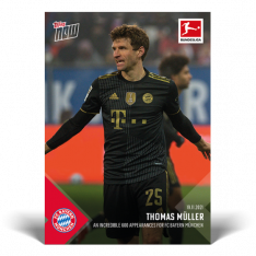 Fotbalová kartička Topps Now 2021-22 Bundesliga 77 Thomas Muller FC Bayern Munchen
