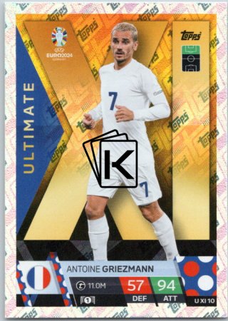 fotbalová karta Topps Match Attax EURO 2024 Ultimate XI10 Antoine Griezmann (France)