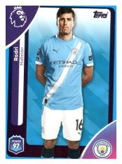fotbalová kartička 2025-26 Topps  Premier League 188 Rodri  (Manchester City)-PARALLEL Blue