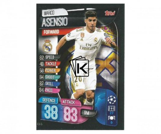 Fotbalová kartička 2019-2020  Topps Champions League Match Attax - Real Madrid CF -  Marco Asensio 15