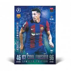 2023-24 Topps Match Attax EXTRA UEFA Club Competition Ice Cool Limited Edition Robert Lewandowski FC Barcelona
