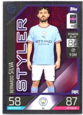 Fotbalová kartička 2022-23 Topps Match Attax UCL Styler 21 Bernardo Silva - Manchester City