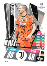 fotbalová kartička 2020-21 Topps Match Attax Champions League Extra Top Away Kit AK13 Leonardo Bonucci Juventus