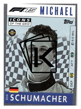 2025 Topps Turbo Attax F1  Icons of the Grid   304 Michael Schumacher