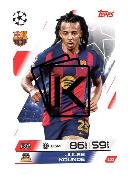 fotbalová kartička 2025-26 Topps Match Attax UCC 103 Jules Koundé (FC Barcelona)