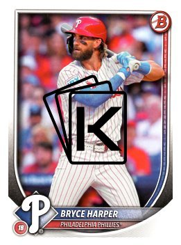 Baseballová karta 2025 Bowman 3 Bryce Harper, Philadelphia Phillies