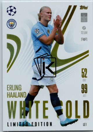 Fotbalová kartička 2024-25 Topps Match Attax EXTRA UEFA Club Competitions Limited Edition LE 1.  Erling Haaland (Manchester City)