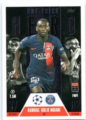 2023-24 Topps Match Attax EXTRA UEFA Club Competition Hat-Trick Hero 197 Randal Kolo Muani (Paris Saint-Germain)