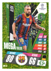 fotbalová kartička 2020-21 Topps Match Attax Champions League Extra Mega Value MV11 Jordi Alba FC Barcelona