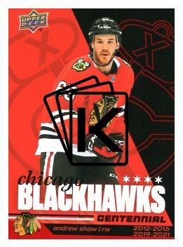 2025-26 Upper Deck Centennial Chicago Blackhawks 36 Andrew Shaw