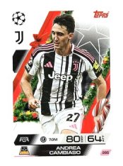 fotbalová kartička 2025-26 Topps Match Attax UCC Winter Collection Juventus 265 Andrea Cambiaso