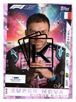 2025 Topps Turbo Attax F1 BWT Alpine Supernova 344 Pierre Gasly-Paralel Pink