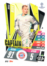 fotbalová kartička 2020-21 Topps Match Attax Champions League Extra Captain CP19 Manuel Neuer FC Bayern München